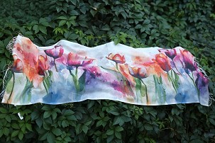 Tulipános sál. Mályva.
